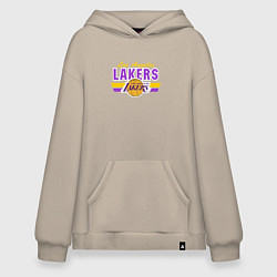 Толстовка-худи оверсайз Los Angeles Lakers, цвет: миндальный