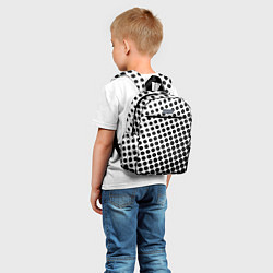 Детский рюкзак Белый в горошек, цвет: 3D-принт — фото 2