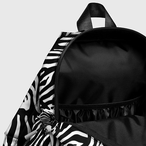 Детский рюкзак Полосатая зебра / 3D-принт – фото 4