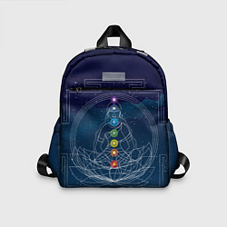 Детский рюкзак Йога мандала - энергетические зоны, цвет: 3D-принт