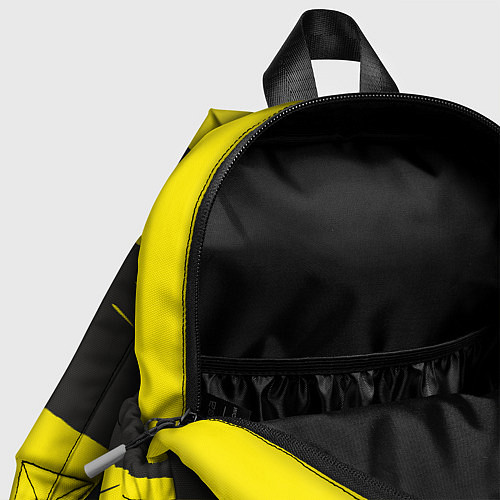 Детский рюкзак Чёрно-жёлтый / 3D-принт – фото 4
