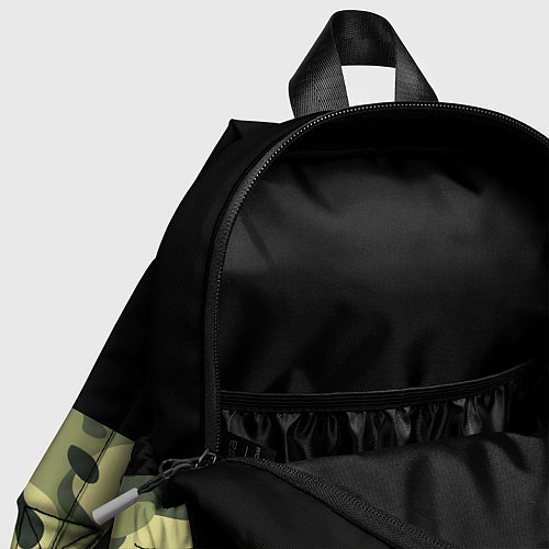 Детский рюкзак Камуфляж: черный/хаки / 3D-принт – фото 4