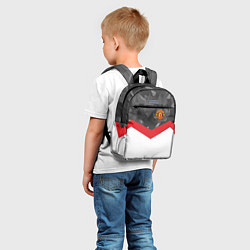 Детский рюкзак Man United FC: Grey Polygons, цвет: 3D-принт — фото 2