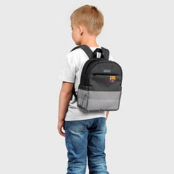 Детский рюкзак ФК Барселона: Серый стиль, цвет: 3D-принт — фото 2