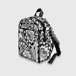 Детский рюкзак Хохлома черно-белая, цвет: 3D-принт — фото 2