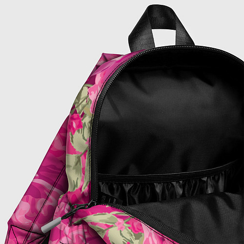 Детский рюкзак Black Pink: Abstract Flowers / 3D-принт – фото 4