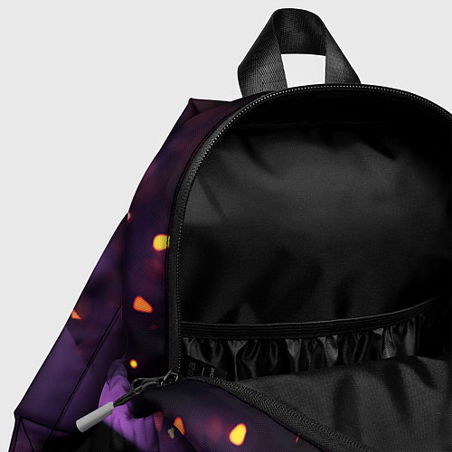 Детский рюкзак Фиолетовая абстракция с блестками / 3D-принт – фото 4