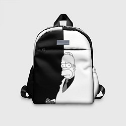 Детский рюкзак Гомер Симпсон - в смокинге - black and white, цвет: 3D-принт