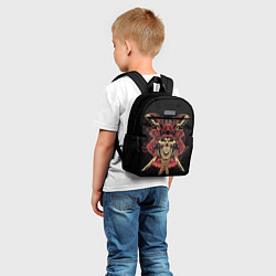 Детский рюкзак Череп Самурая, цвет: 3D-принт — фото 2
