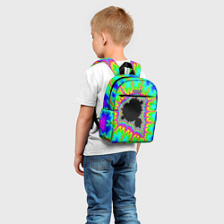 Детский рюкзак Фрактальная кислотная черная дыра - множество Манд, цвет: 3D-принт — фото 2