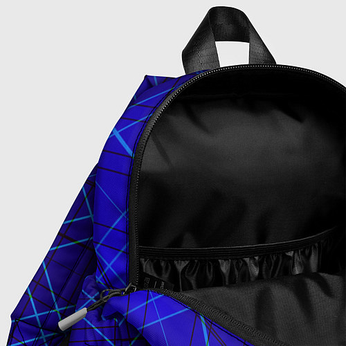 Детский рюкзак Сине-черная геометрия 3D / 3D-принт – фото 4