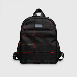 Детский рюкзак 3D Плиты Red & Black, цвет: 3D-принт