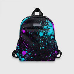 Детский рюкзак БРЫЗГИ КРАСКИ NEON, цвет: 3D-принт