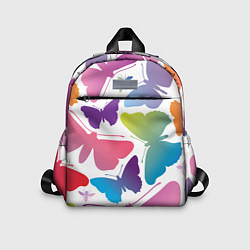 Детский рюкзак Разноцветные бабочки, цвет: 3D-принт