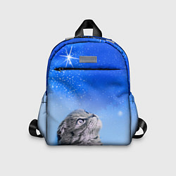 Детский рюкзак Кот и космос, цвет: 3D-принт