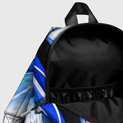 Детский рюкзак BMW волны - blue-white / 3D-принт – фото 4