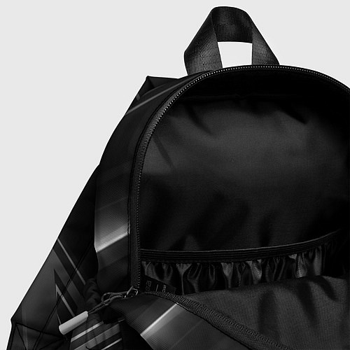 Детский рюкзак GEOMETRY STRIPES BLACK & WHITE / 3D-принт – фото 4