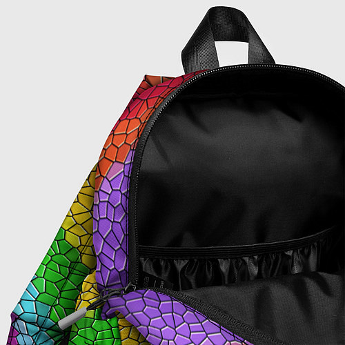 Детский рюкзак Яркая мозаика радуга диагональ / 3D-принт – фото 4