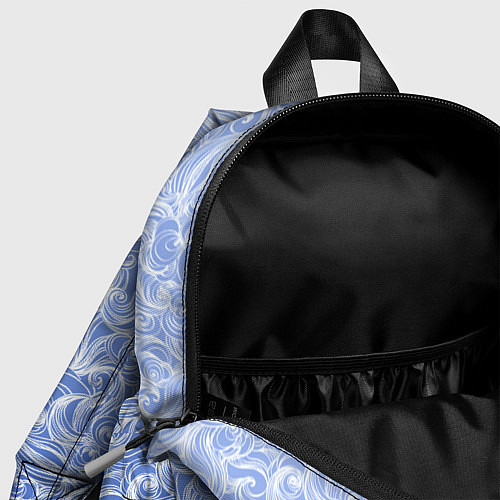 Детский рюкзак Волны на голубом фоне / 3D-принт – фото 4