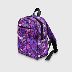 Детский рюкзак Фиолетовый этнический дудлинг, цвет: 3D-принт — фото 2