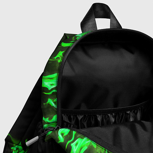 Детский рюкзак GREEN FIRE ОГОНЬ / 3D-принт – фото 4