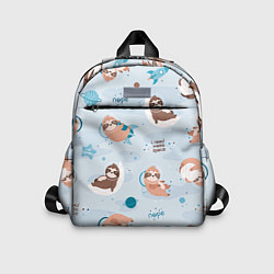 Детский рюкзак Паттерн ленивец космос полет, цвет: 3D-принт