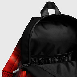 Детский рюкзак BLACK RED WAVES АБСТРАКЦИЯ, цвет: 3D-принт — фото 2