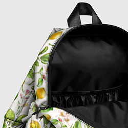 Детский рюкзак Летний узор лимон ветки листья, цвет: 3D-принт — фото 2