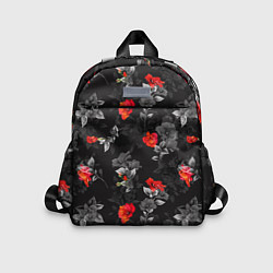 Детский рюкзак Красные цветы, цвет: 3D-принт