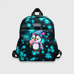 Детский рюкзак Новогодний пингвин, цвет: 3D-принт