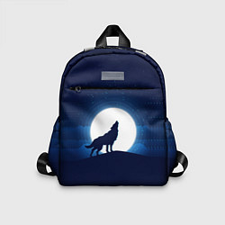 Детский рюкзак Воющий на луну, цвет: 3D-принт