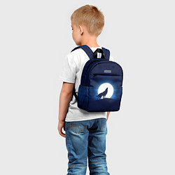 Детский рюкзак Воющий на луну, цвет: 3D-принт — фото 2