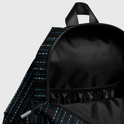 Детский рюкзак Двоичный дождь, матрица / 3D-принт – фото 4