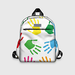 Детский рюкзак Цветные ладошки - Детский узор