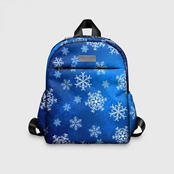 Детский рюкзак Новый Год Снежинки, цвет: 3D-принт