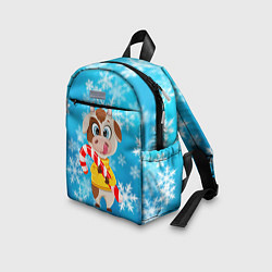 Детский рюкзак Милый новогодний бычок, цвет: 3D-принт — фото 2