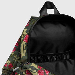 Детский рюкзак Камуфляж и розы, цвет: 3D-принт — фото 2