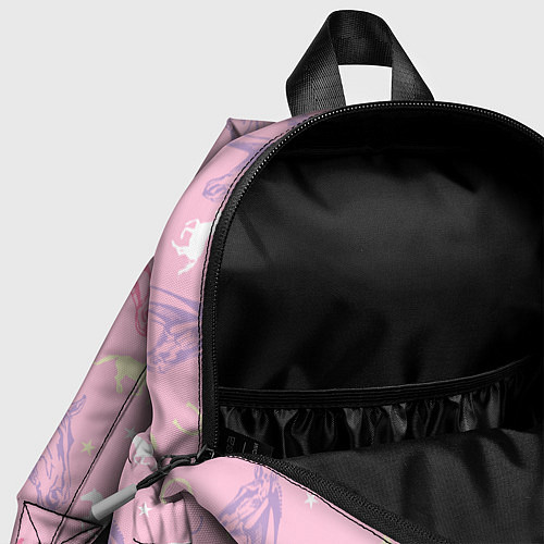 Детский рюкзак Лошади на розовом фоне / 3D-принт – фото 4