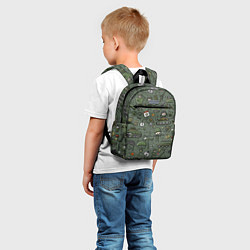 Детский рюкзак Военные атрибуты, цвет: 3D-принт — фото 2