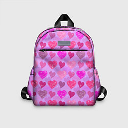 Детский рюкзак Розовые сердечки, цвет: 3D-принт