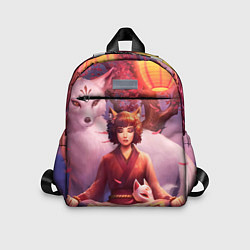 Детский рюкзак Девушка-лиса, цвет: 3D-принт