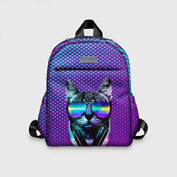 Детский рюкзак Кот очки наушники модный, цвет: 3D-принт