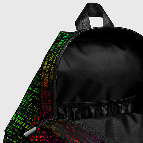 Детский рюкзак I love You Неон / 3D-принт – фото 4