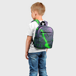 Детский рюкзак ЗЕЛЕНЫЙ РАЗЛОМ 3Д РАЗЛОМ, цвет: 3D-принт — фото 2