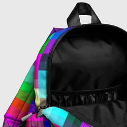 Детский рюкзак РАЗНОЦВЕТНЫЕ ПИКСЕЛИ КУБЫ, цвет: 3D-принт — фото 2