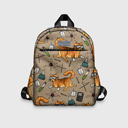 Детский рюкзак Котики и колбы, цвет: 3D-принт