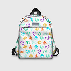 Детский рюкзак GENSHIN IMPACT ЭМБЛЕМЫ, цвет: 3D-принт
