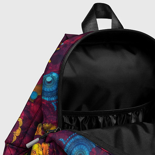 Детский рюкзак Цветы - шестеренки / 3D-принт – фото 4