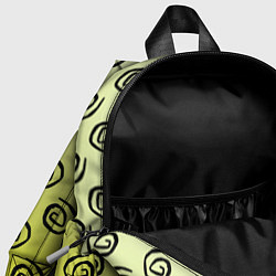 Детский рюкзак Узор спиральки на желтом фоне, цвет: 3D-принт — фото 2