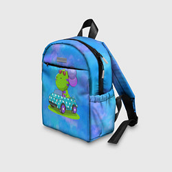 Детский рюкзак Динозаврик в машине, цвет: 3D-принт — фото 2